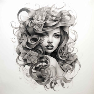 portrait – tattoo design ideas free ai generated – realistic-structure – for-triceps – Gallery: faces-inkby-ai