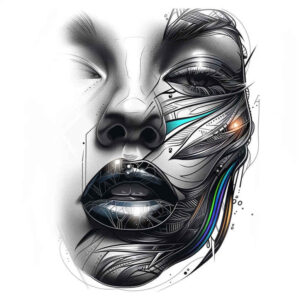 portrait – tattoo design ideas free ai generated – subtle-gradients – for-lower-arm – Gallery: faces-inkby-ai