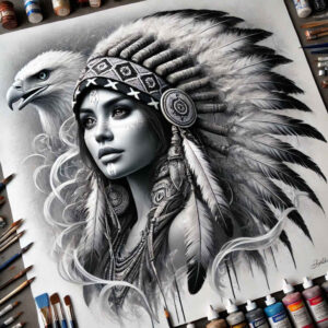 profile-face – tattoo design ideas free ai generated – realistic-texture – for-upper-arm – Gallery: faces-inkby-ai