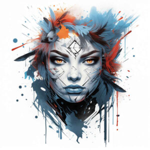 profile-face – tattoo design ideas free ai generated – subtle-gradients – for-forearm – Gallery: faces-inkby-ai