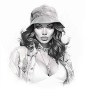 profile-face – tattoo design ideas free ai generated – subtle-gradients – for-shin – Gallery: faces-inkby-ai