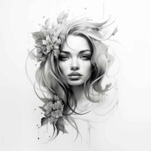 realistic-face-for-men – tattoo design ideas free ai generated – volume-effect – for-shoulder-blade – Gallery: faces-inkby-ai