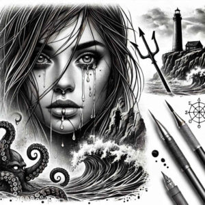 realistic-face – tattoo design ideas free ai generated – clean-background – for-back – Gallery: faces-inkby-ai