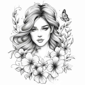 realistic-face – tattoo design ideas free ai generated – gentle-shadow – for-upper-shoulder – Gallery: faces-inkby-ai