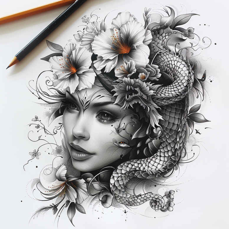 spiritual-face – tattoo design ideas free ai generated – soft-highlights – for-temple – Gallery: faces-inkby-ai