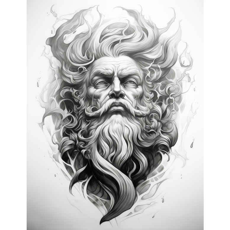 surreal-face – tattoo design ideas free ai generated – light-play – for-ribs – Gallery: faces-inkby-ai