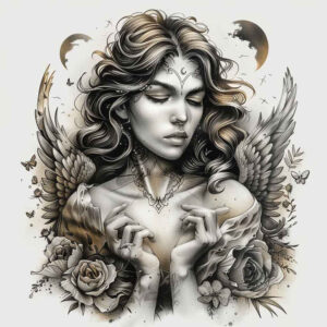 symbolic-face – tattoo design ideas free ai generated – depth-illusion – for-foot – Gallery: faces-inkby-ai