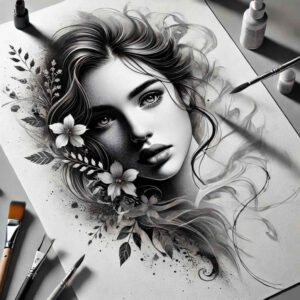 faces tattoo design ideas Realism depth realism abstract for collarbone