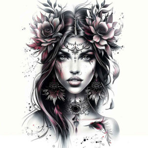faces tattoo design ideas minimalist artistic embodying strength