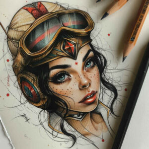 faces tattoo design ideas Surrealism shadow play artistic strength and power