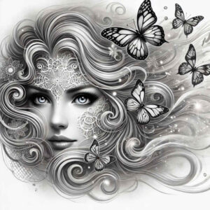 faces tattoo design ideas Realism light play bold outlines for thigh