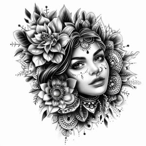 faces tattoo design ideas cinematic character for temple