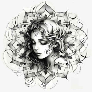 faces tattoo design ideas sharp contrast character for upper shoulder