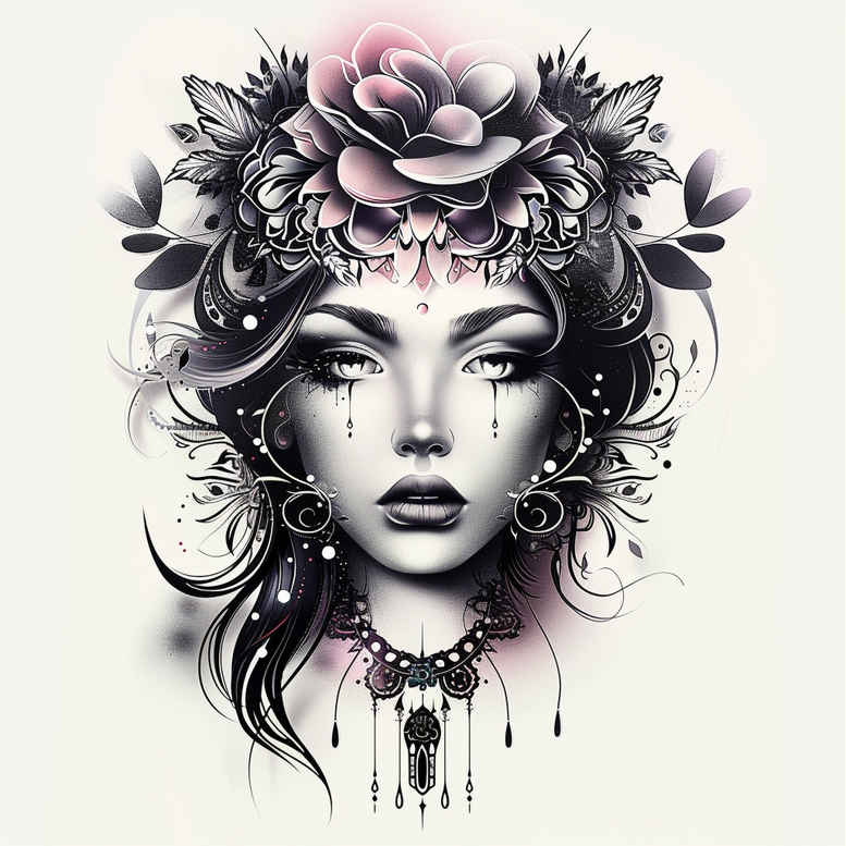 faces tattoo design ideas Realism high-resolution tattoo character perseverance and power