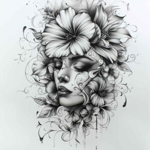 faces tattoo design ideas saturated hues contours for fingers