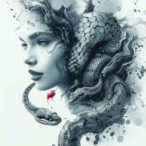 faces tattoo design ideas fisheye contours represents determination
