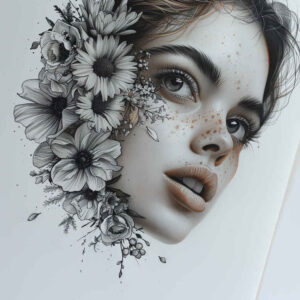 faces tattoo design ideas layered inks contours symbolising courage