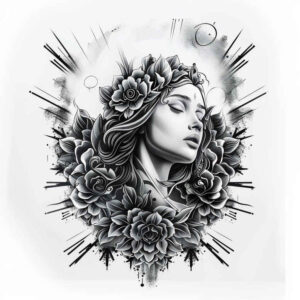 faces tattoo design ideas Realism soft highlights detailed eyes for neck