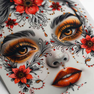 faces tattoo design ideas Realism realistic lighting dramatic shading for toe