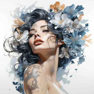 faces tattoo design ideas Surrealism psychedelic emotional for back