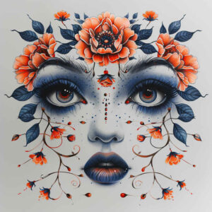 faces tattoo design ideas abstract facial expression for hip