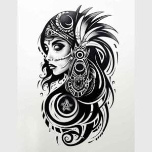 faces tattoo design ideas Realism soft focus facial expression symbolising endurance