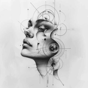 faces tattoo design ideas Surrealism fragmentation facial expression symbolising perseverance