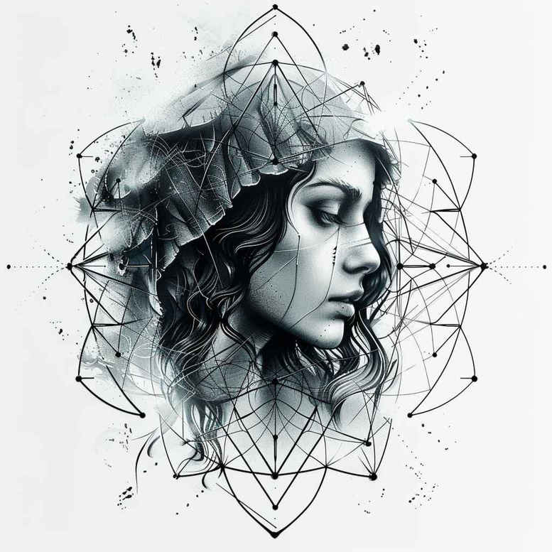 faces tattoo design ideas displaced objects lifelike symbolising resilience