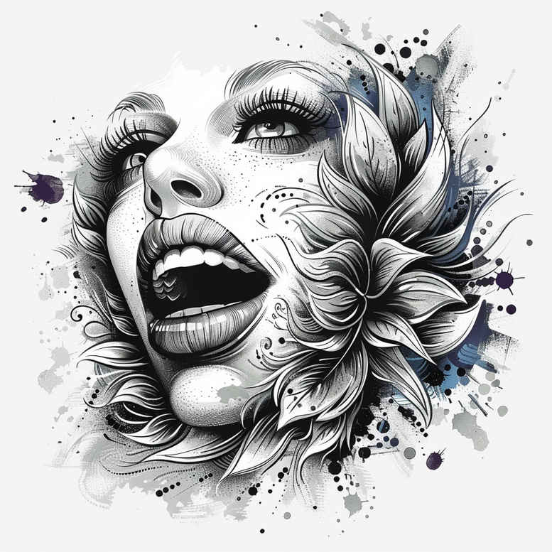 faces tattoo design ideas ethereal mythical for nape