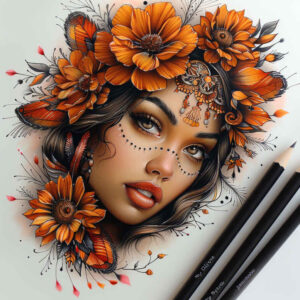 faces tattoo design ideas Surrealism blurred boundaries mythological for upper chest
