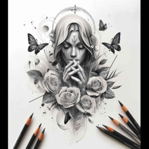faces tattoo design ideas refined lines smooth embodying resilience
