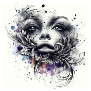 faces tattoo design ideas dynamic composition soft shading for arm