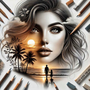faces tattoo design ideas vintage influence soft shading for lower back