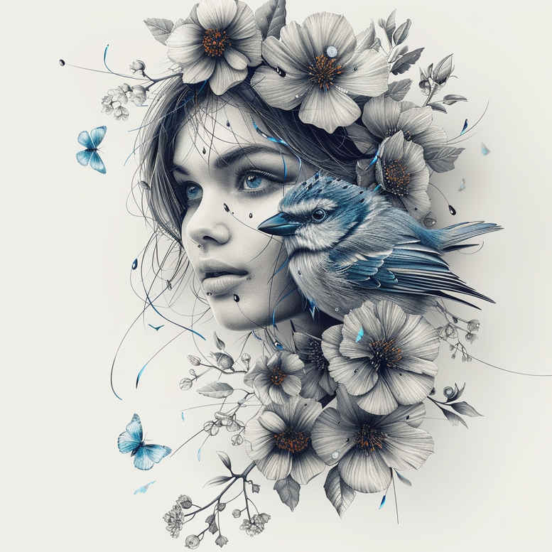 faces tattoo design ideas monochrome strong features for knee