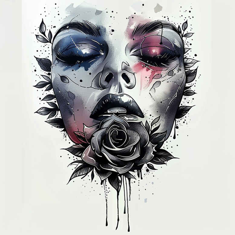 faces tattoo design ideas beyond reality strong features stands for resilience
