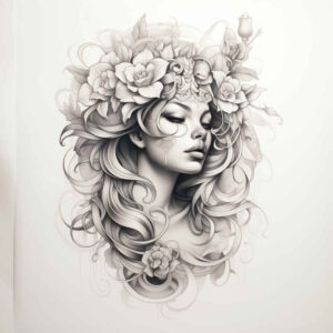 faces tattoo design ideas Surrealism distorted reality stylized for forearm