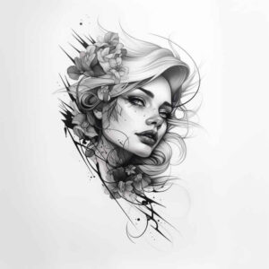 faces tattoo design ideas spectral hues subtle shadows for nape