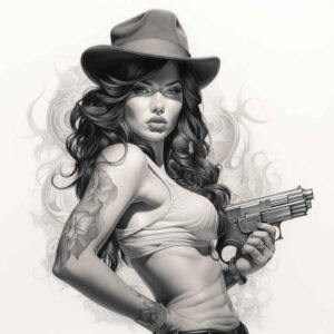 faces tattoo design ideas CGI-rendered surreal for hand