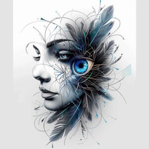 faces tattoo design ideas Surrealism ethereal glow surreal shows endurance