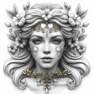 faces tattoo design ideas Realism soft contrast symbolic for upper shoulder