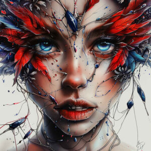 faces tattoo design ideas Surrealism mysterious symbolic shows endurance