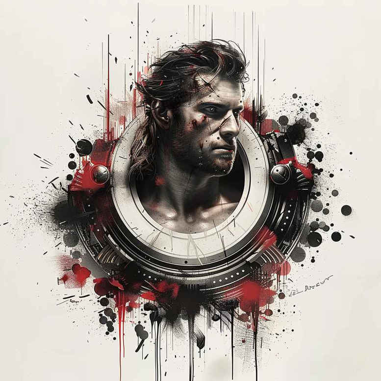 faces tattoo design ideas Realism sharp focus tattoo style embodying courage