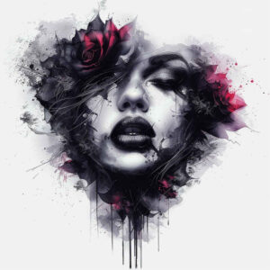 faces tattoo design ideas bold highlights tattoo style for lower thigh
