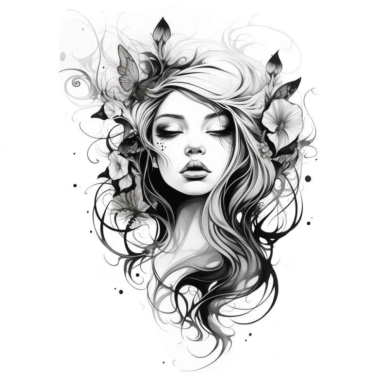 faces tattoo design ideas clean contrast tribal stands for courage