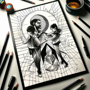 care-tattoo – tattoo design ideas free ai generated – compact – for-lower-chest – Gallery: family-inkby-ai