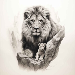 caring-tattoo – tattoo design ideas free ai generated – minimalist – for-lower-leg – Gallery: family-inkby-ai