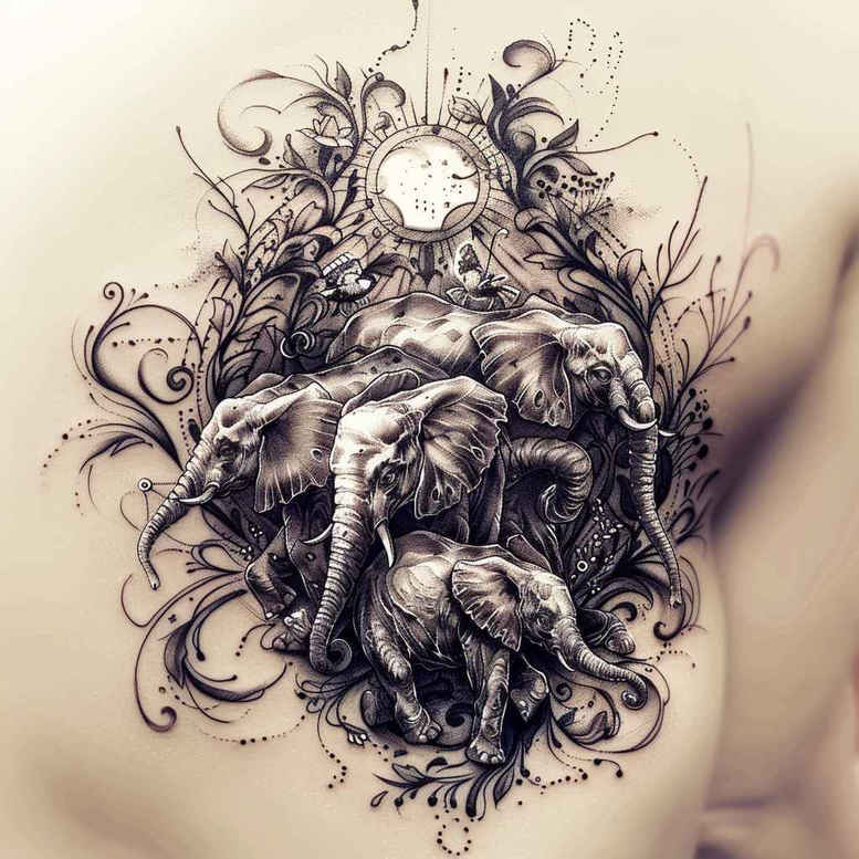 chest-tattoo – tattoo design ideas free ai generated – clear-cut – for-temple – Gallery: family-inkby-ai