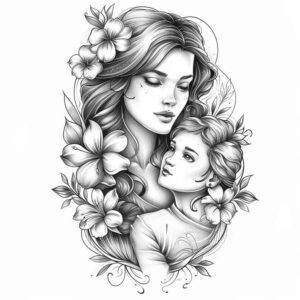 familial-tattoo – tattoo design ideas free ai generated – delicate – for-thigh – Gallery: family-inkby-ai