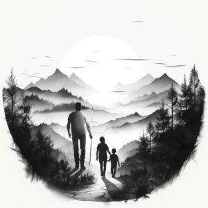 familial-tattoo – tattoo design ideas free ai generated – pure-shape – for-hip – Gallery: family-inkby-ai