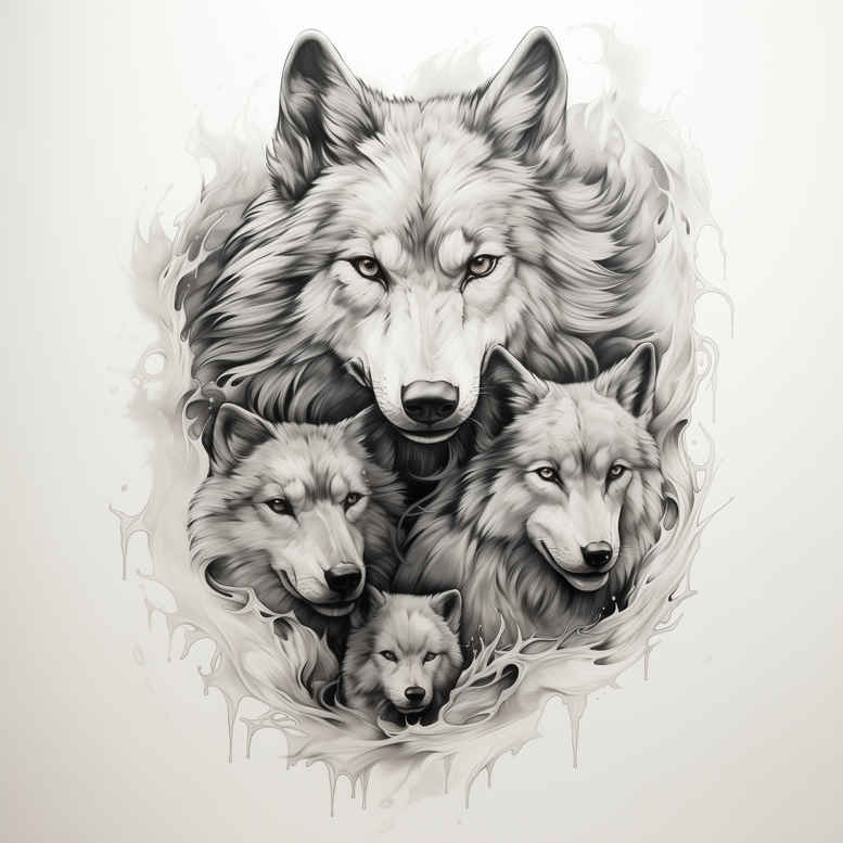 family-connection-tattoo – tattoo design ideas free ai generated – whisper-line – for-knee – Gallery: family-inkby-ai